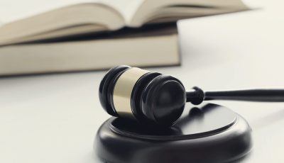 Justice. Judge hammer on the table
